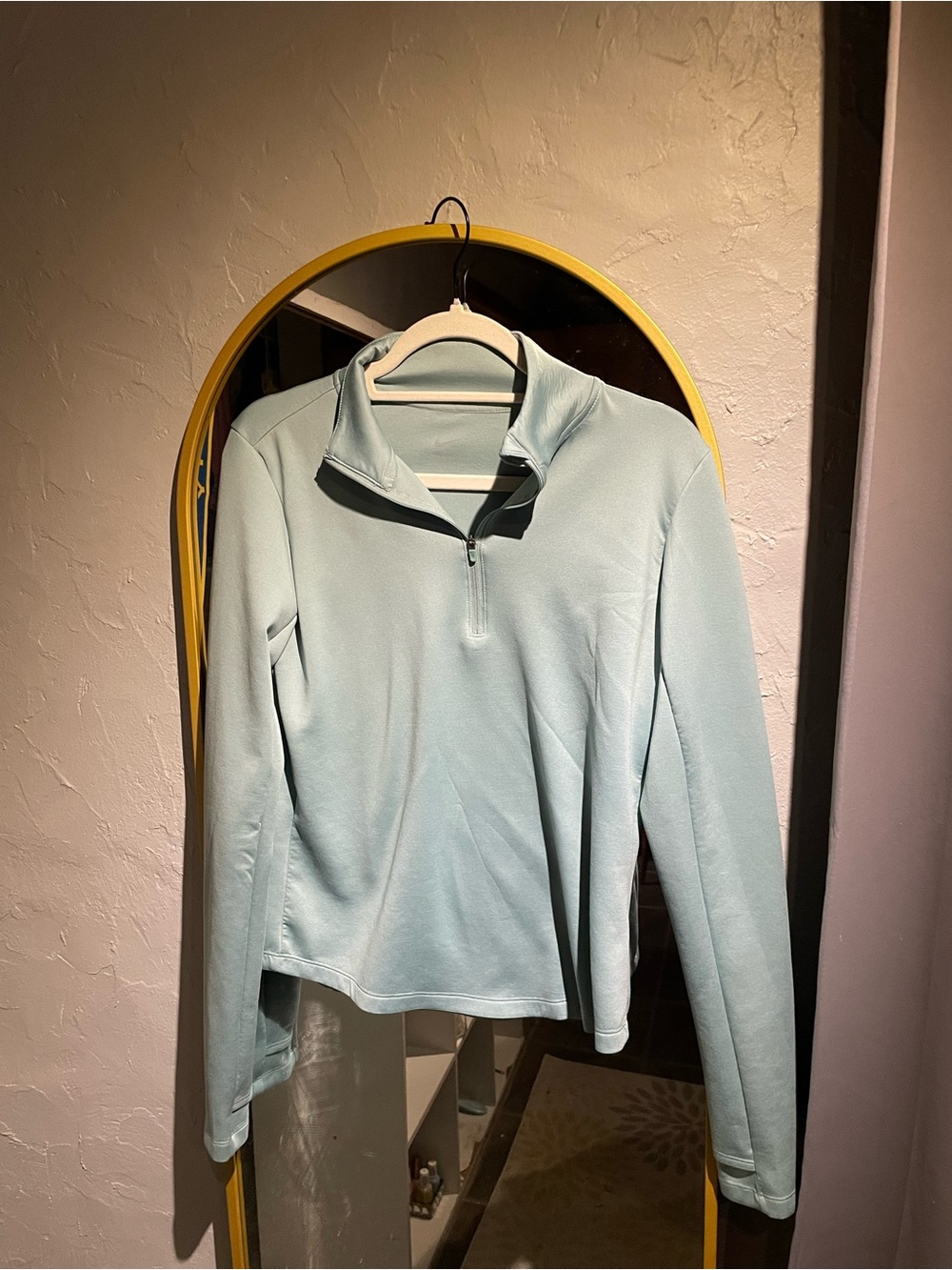 Nike Women's Mint Green Quarter-Zip Pullover